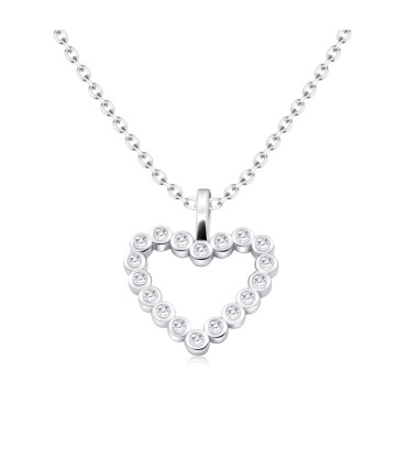 Shining Heart Silver Necklace SPE-5772